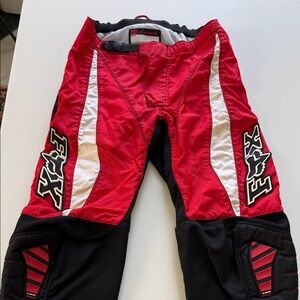 Red and Black Fox Racing Pants Men’s 32